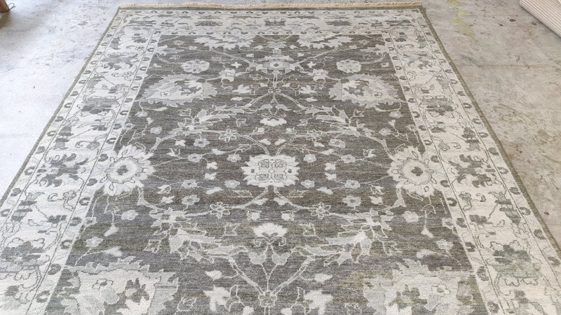 Dorsiere 6x9 Dark Grey Hand-Knotted Oushak Rug | Banana Manor Rug Company