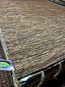 Dr. Christmas Jones Brown Handwoven Durrie Rug 5x7.6 | Banana Manor Rug Company