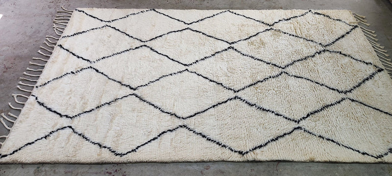 Dwayne Cameron Hand-Knotted Ivory Moroccan Style 5.0X8.3 | Banana Manor Rug Company