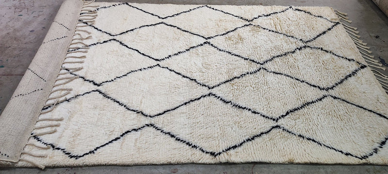 Dwayne Cameron Hand-Knotted Ivory Moroccan Style 5.0X8.3 | Banana Manor Rug Company