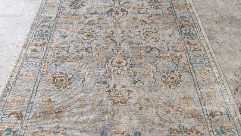 Edenboro 5x8 Beige Hand-Knotted Oushak Rug | Banana Manor Rug Company