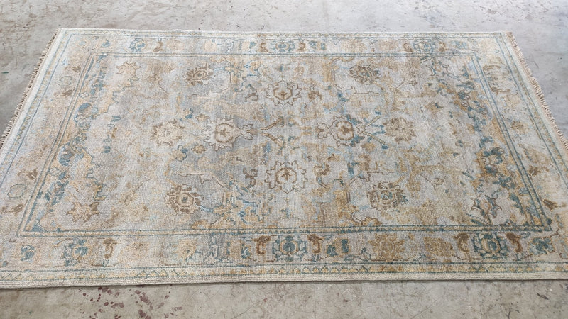 Edenboro 5x8 Beige Hand-Knotted Oushak Rug | Banana Manor Rug Company