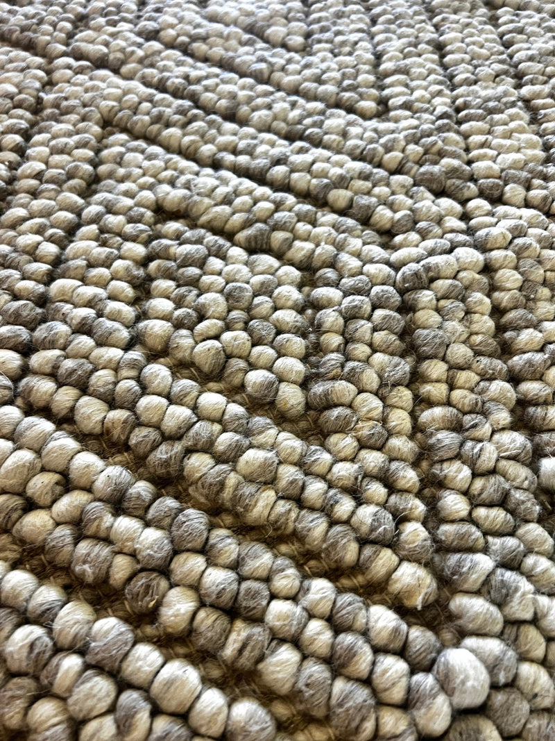 Edmund John Eyre Handwoven Wool Durrie Natural Grey Diamond 8.6x11.6 | Banana Manor Rug Factory Outlet