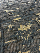 "Elin" Blue, Grey, and Cream Hand-Knotted Oushak 8x10 | Banana Manor Rug Company