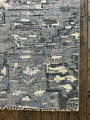 "Elin" Blue, Grey, and Cream Hand-Knotted Oushak 8x10 | Banana Manor Rug Company