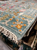 Eline Pow-Wow 3.3x5 Light Green Hand-Knotted Oushak Rug | Banana Manor Rug Company
