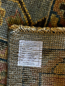 Eline Powell 10x14 Light Blue and Rust Hand-Knotted Oushak Rug | Banana Manor Rug Company