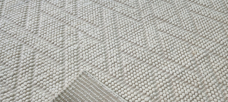 Eliza Haywood Handwoven Wool Durrie Ivory Brick Design (various sizes) | Banana Manor Rug Company