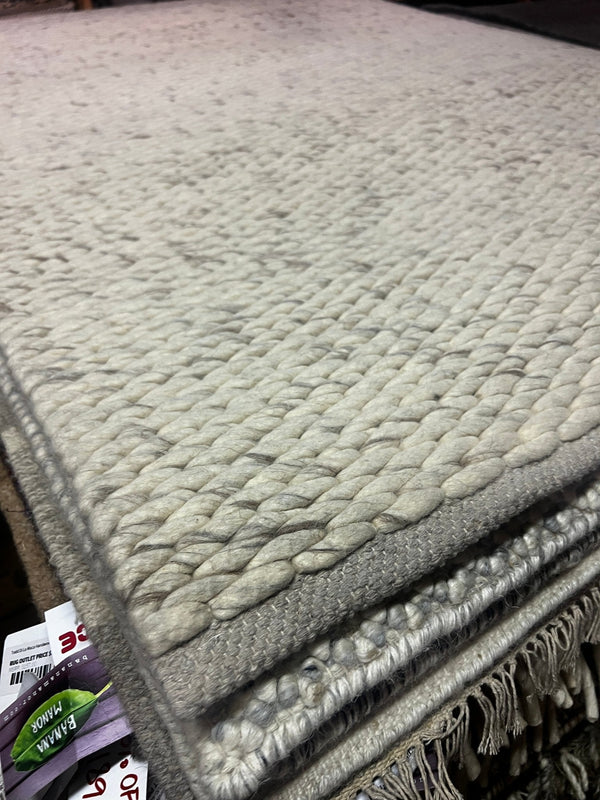 Elizabeth Inchbald Handwoven Wool Durrie Natural Ivory (various sizes) | Banana Manor Rug Factory Outlet