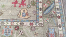 Elvira 9x12 Gray and Green Hand-Knotted Oushak Rug | Banana Manor Rug Company