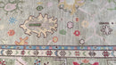 Elvira 9x12 Gray and Green Hand-Knotted Oushak Rug | Banana Manor Rug Company