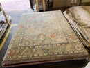Elvira 9x12 Gray and Green Hand-Knotted Oushak Rug | Banana Manor Rug Company