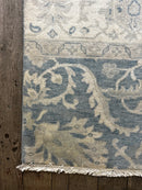 "Emera" Blue and Grey Hand-Knotted Oushak 8x10 | Banana Manor Rug Company