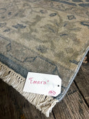 "Emera" Blue and Grey Hand-Knotted Oushak 8x10 | Banana Manor Rug Company