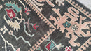 Emma 10x13.9 Dark Grey and Grey Kashan Rug | Banana Manor Rug Company