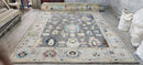 Emma Jane Pilkington 10x14 Grey and Tan Hand-Knotted Oushak Rug | Banana Manor Rug Company