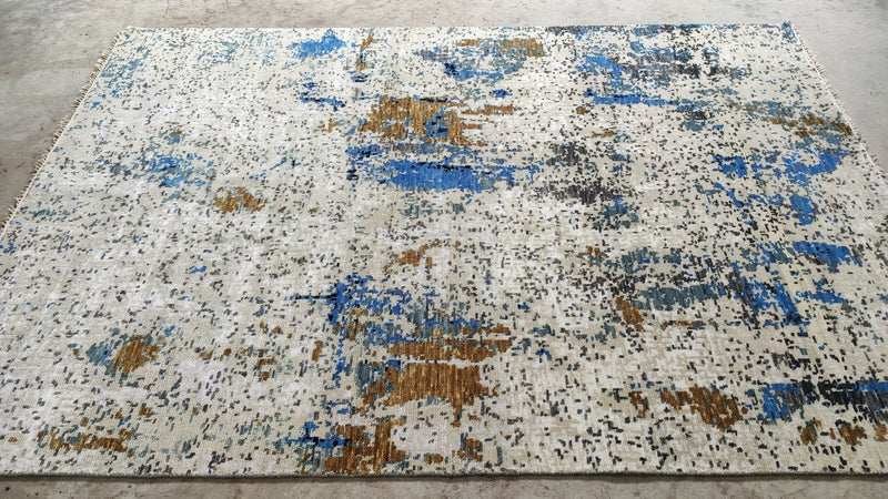 Enchantress 6.3x9 Beige Modern Abstract Rug | Banana Manor Rug Company