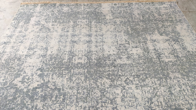 Erato 8x7.6 Dark Grey Hand-Knotted Oushak Rug | Banana Manor Rug Company