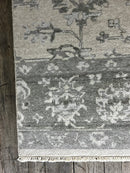 "Erma" Beige and Grey Hand-Knotted Oushak Sample 8x10 | Banana Manor Rug Company