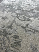 "Erma" Beige and Grey Hand-Knotted Oushak Sample 8x10 | Banana Manor Rug Company