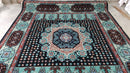 Estelle 8x10 Light Blue and Black Hand-Knotted Mamluk Rug | Banana Manor Rug Company
