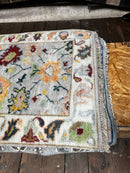 Ethel 2.9x10 Grey and Light Green Hand-Knotted Oushak Runner | Banana Manor Rug Factory Outlet