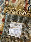 Etheline 10x14.3 Grey and Rust Hand-Knotted Oushak Rug | Banana Manor Rug Company