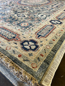 Etheline 10x14.3 Grey and Rust Hand-Knotted Oushak Rug | Banana Manor Rug Company