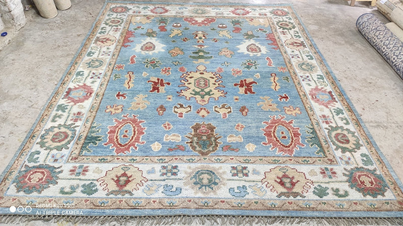 Eva 8x10 Hand-Knotted Oushak | Banana Manor Rug Company