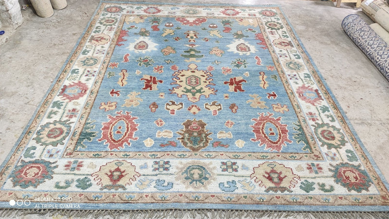 Eva 8x10 Hand-Knotted Oushak | Banana Manor Rug Company