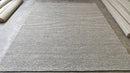 Eve Holt 8x10 Ivory and Grey Striped Handwoven Rug | Banana Manor Rug Company