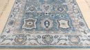 Everly 4x6 Sky Blue and Beige Hand-Knotted Bamboo Silk Oushak Rug | Banana Manor Rug Company
