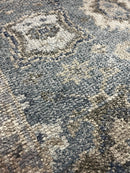 Everly 4x6 Sky Blue and Beige Hand-Knotted Bamboo Silk Oushak Rug | Banana Manor Rug Company