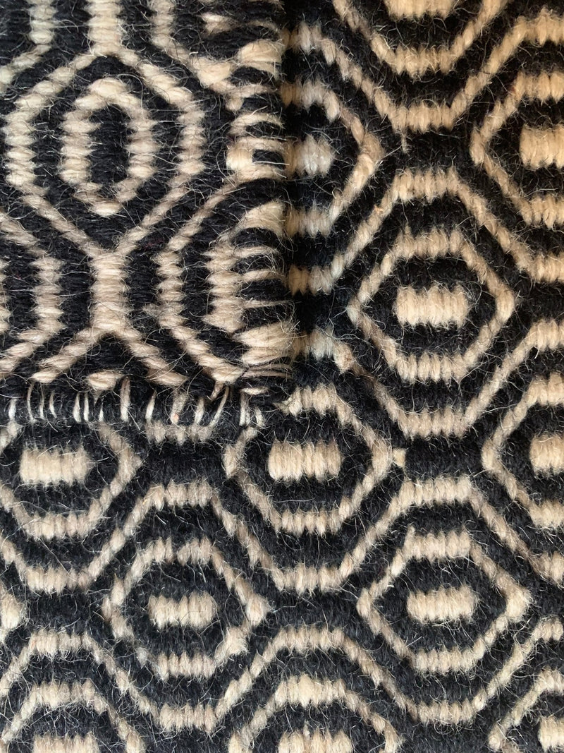 Eye See U in Black & White Handwoven Rug | Banana Manor Rug Company