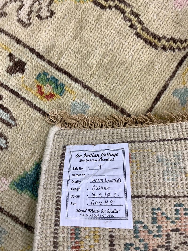 Farrah Hand-Knotted 6x8.9 Oushak | Banana Manor Rug Company