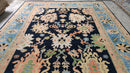 Faye 9x12 Dark Blue and Light Blue Hand-Knotted Oushak Rug | Banana Manor Rug Company
