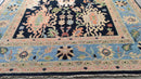 Faye 9x12 Dark Blue and Light Blue Hand-Knotted Oushak Rug | Banana Manor Rug Company