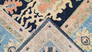Faye 9x12 Dark Blue and Light Blue Hand-Knotted Oushak Rug | Banana Manor Rug Company