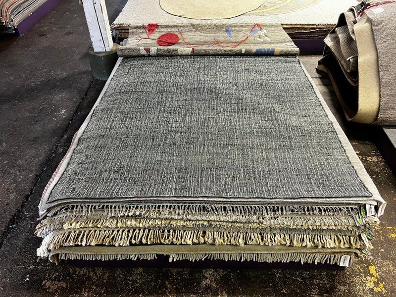 Fergalicious 6x9.6 Handwoven Dark Gray Jute Rug | Banana Manor Rug Factory Outlet