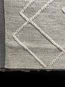 Finn O'Leary 8.3x10 Beige and Cream Handwoven Modern Durrie Rug | Banana Manor Rug Factory Outlet