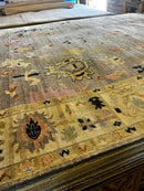 Florinda Bolkan 9x12 Grey and Ivory Hand-Knotted Oushak Rug | Banana Manor Rug Factory Outlet