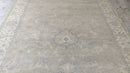 Flowerdale 8x9.9 Beige and Ivory Hand-Knotted Oushak Rug | Banana Manor Rug Company