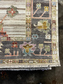 Foxxy 9x12 Ivory and Grey Hand-Knotted Oushak Rug | Banana Manor Rug Company