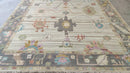 Foxxy 9x12 Ivory and Grey Hand-Knotted Oushak Rug | Banana Manor Rug Company