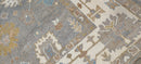 Fran Lebowitz 10x14 Grey and Ivory Hand-Knotted Oushak Rug | Banana Manor Rug Company