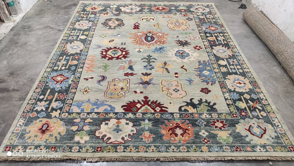 Frances 8x10 Hand Knotted Oushak | Banana Manor Rug Company