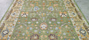 Frances Adler Elkins Green Hand-Knotted Oushak Rug 8x10 | Banana Manor Rug Company