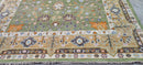 Frances Adler Elkins Green Hand-Knotted Oushak Rug 8x10 | Banana Manor Rug Company