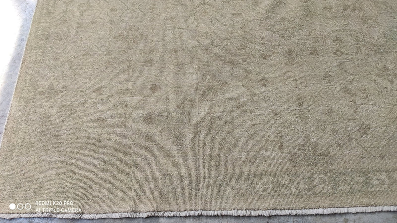Frances Jean 9.9x13.6 Hand-Knotted Grey Oushak | Banana Manor Rug Company