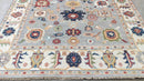Francis Vanderbilt 8x10 Light Grey and Ivory Hand-Knotted Oushak Rug | Banana Manor Rug Company